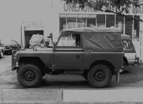 Army Jeep, using authentic canvas for soft top.