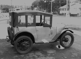 Austin soft top, using British topping vinyl.